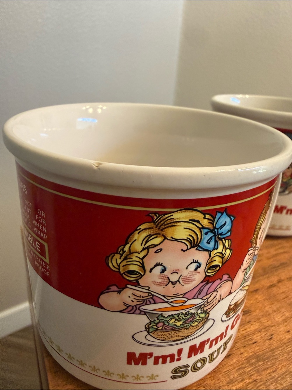 Vtg Campbell's Soup "M'm! M'm! Good!" Mugs produced by Westwood 1991-1994- 5 set - Picture 8 of 14